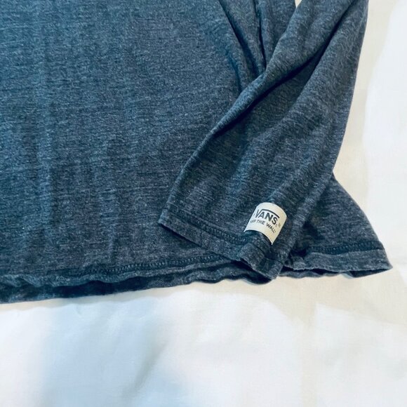 Vans Mens L Heathered Charcoal Gray Lightweight Hoodie - Picture 6 of 10